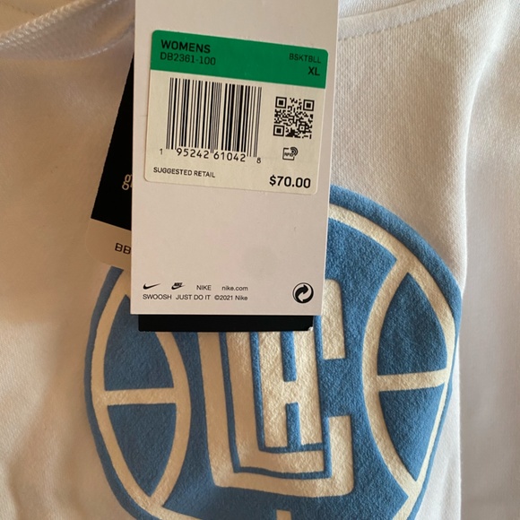 Cropped Los Angeles Clippers Nike Hoodie - Picture 2 of 2